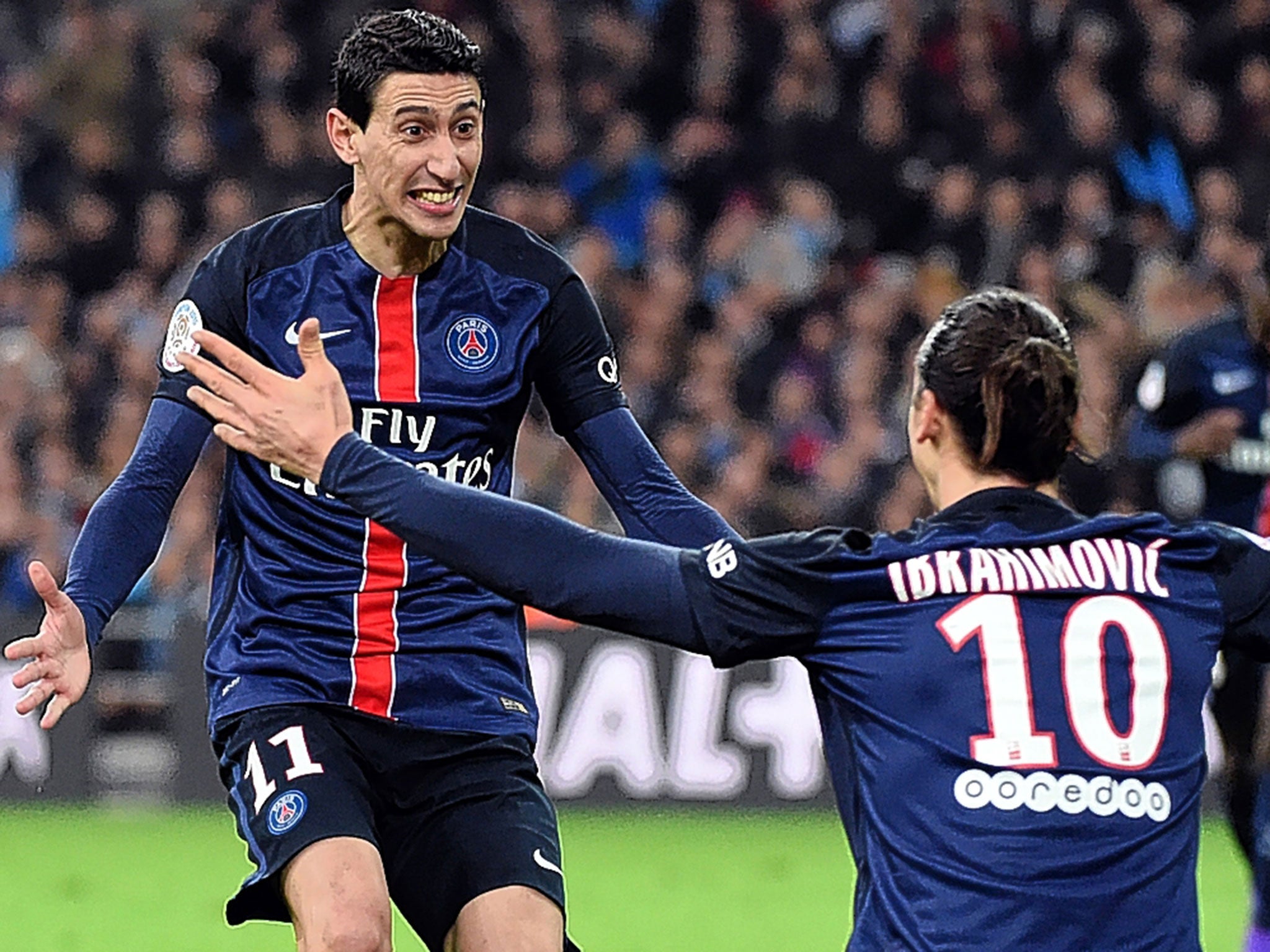 Angel Di Maria (left) is proving Louis van Gaal wrong and Zlatan Ibrahimovic (right) has found his appetite