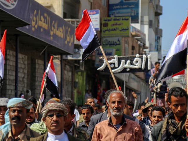 A rally in Taiz on the fifth anniversary of the Arab Spring last week