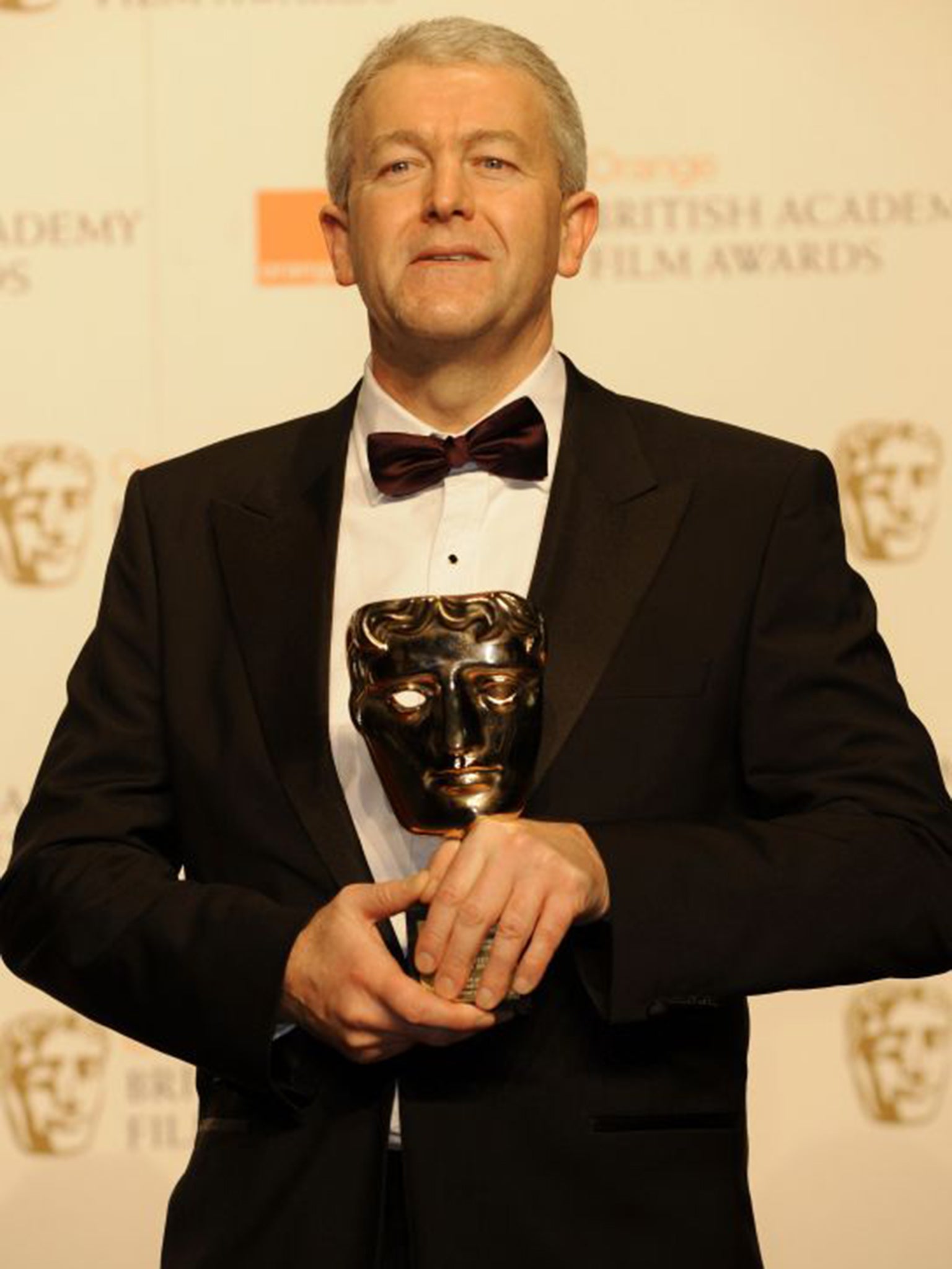 Ivan Dunleavy poses with the award for Outstanding British Contribution to Cinema at the 2009 Baftas