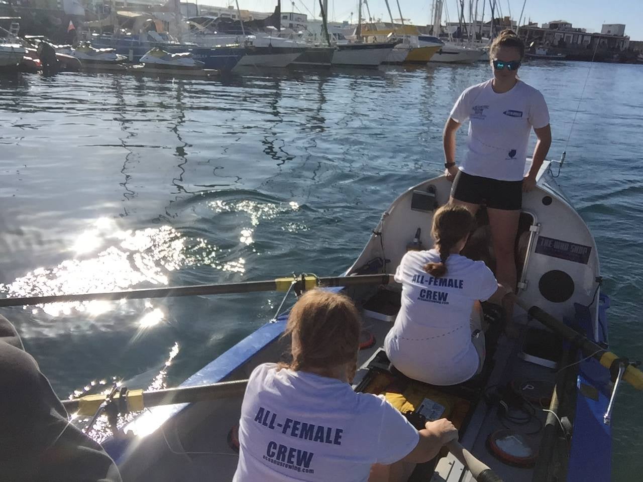 &#13;
The women setting off on their Atlantic row Oceanus Rowing/Facebook&#13;