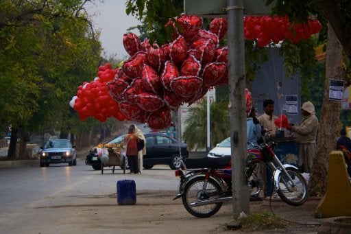Valentine's Day is popular among Pakistani, who buy flowers and cards for their loved-ones for the occasion