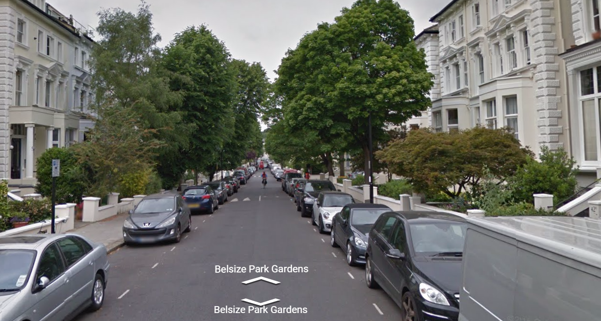 The attack happened on Belsize Park Gardens