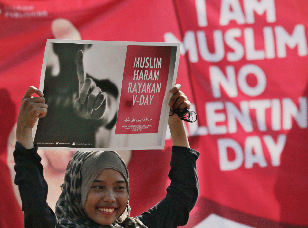 Rallies aimed to make youngsters aware that Valentine's Day is not part of Islamic culture