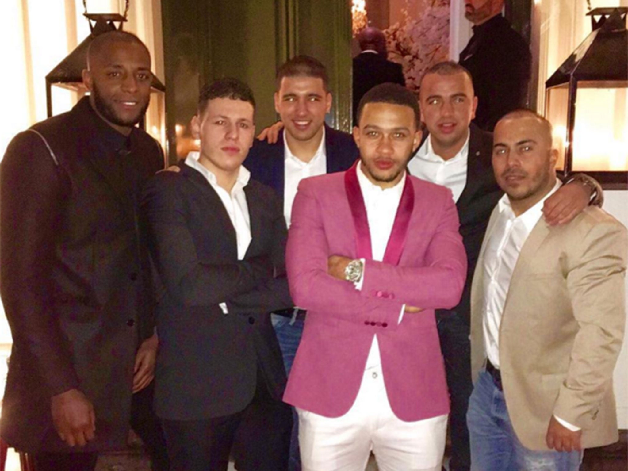 Man United's Memphis Depay dresses up for a night out - and puts