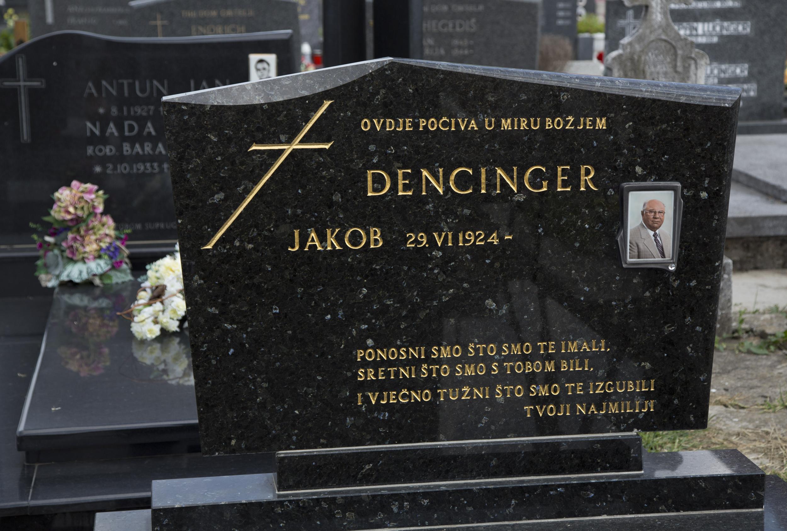 The grave of Jakob Dencinger in Croatia