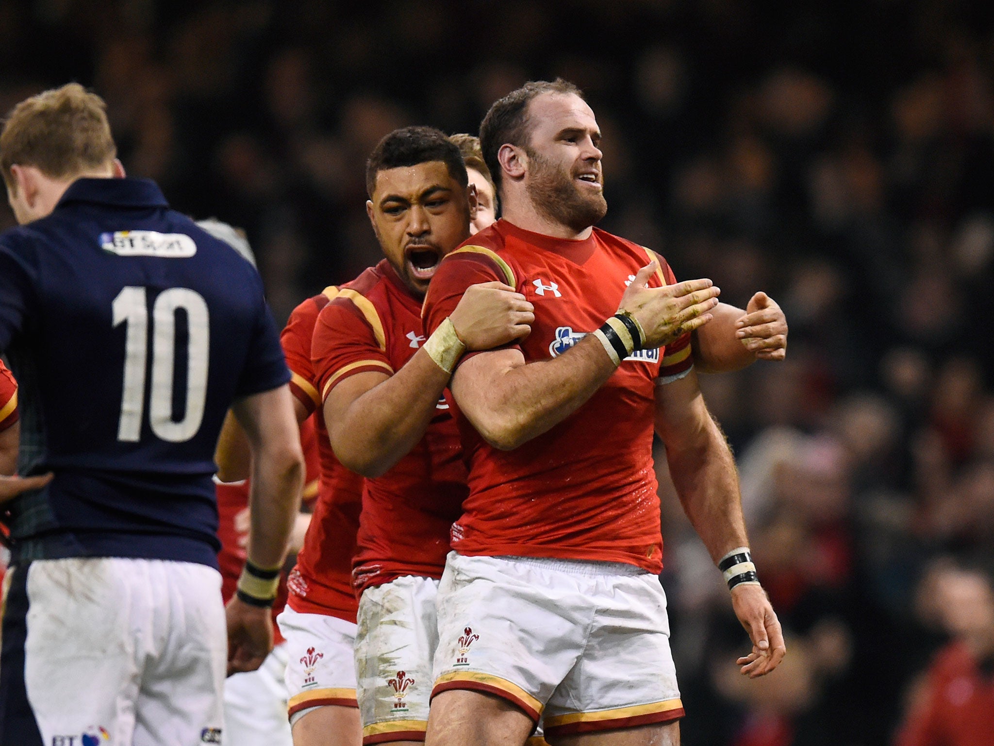 Jamie Roberts was named man of the match in Wales' 27-23 win over Scotland.