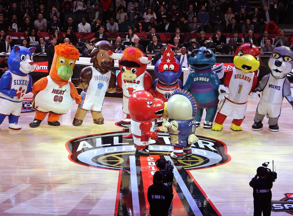 NBA Mascots at the NBA All Star weekend in Toronto