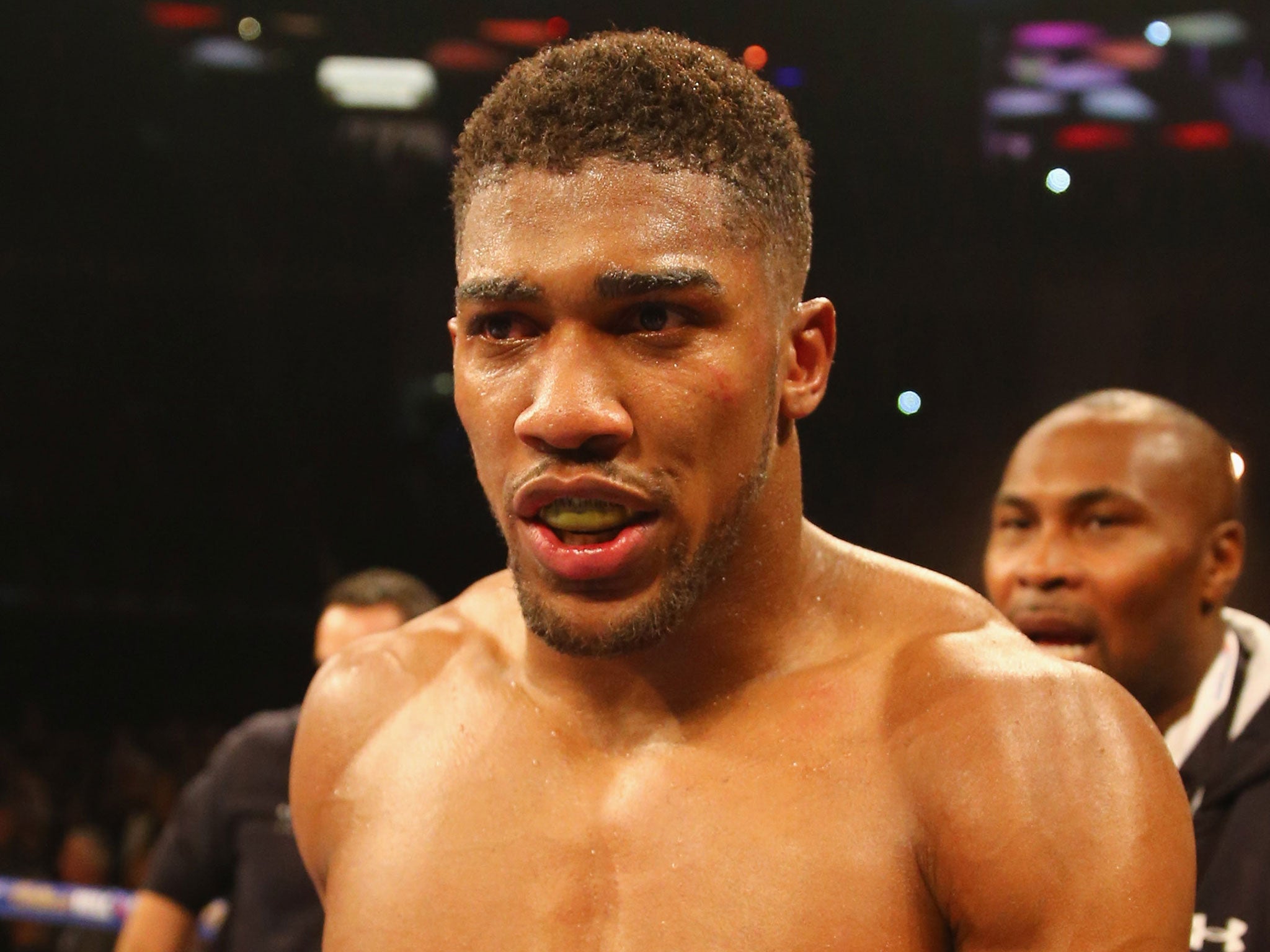 Anthony Joshua, pictured, will fight Charles Martin for the IBF world heavyweight title