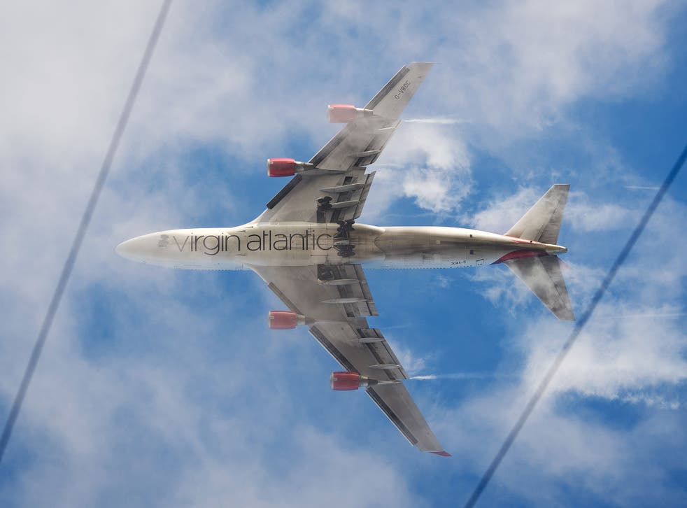 A Virgin Atlantic passenger plane comes in to land at Heathrow