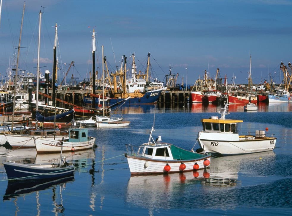 Fishing boats in Newlyn Harbour, West Cornwall
