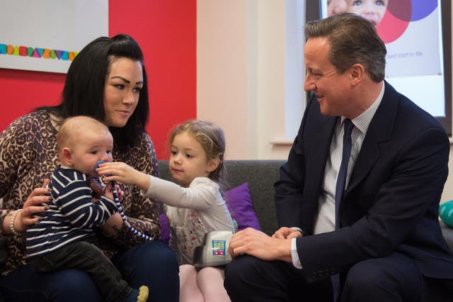 David Cameron met with parents as he outlined his plans for mental health services