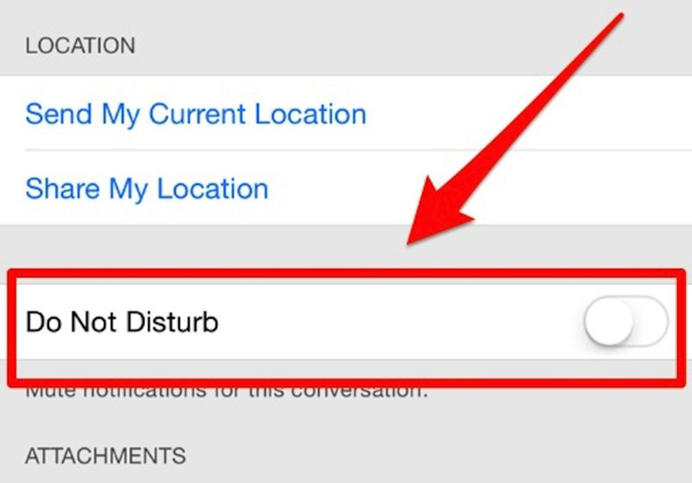 Just head over to your messaging thread and switch the "Do Not Disturb."