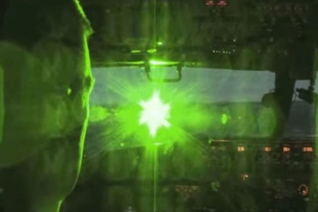 The use of laser beams against aeroplanes is a growing problem