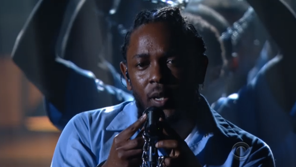 Kendrick's performance was literally on fire.
