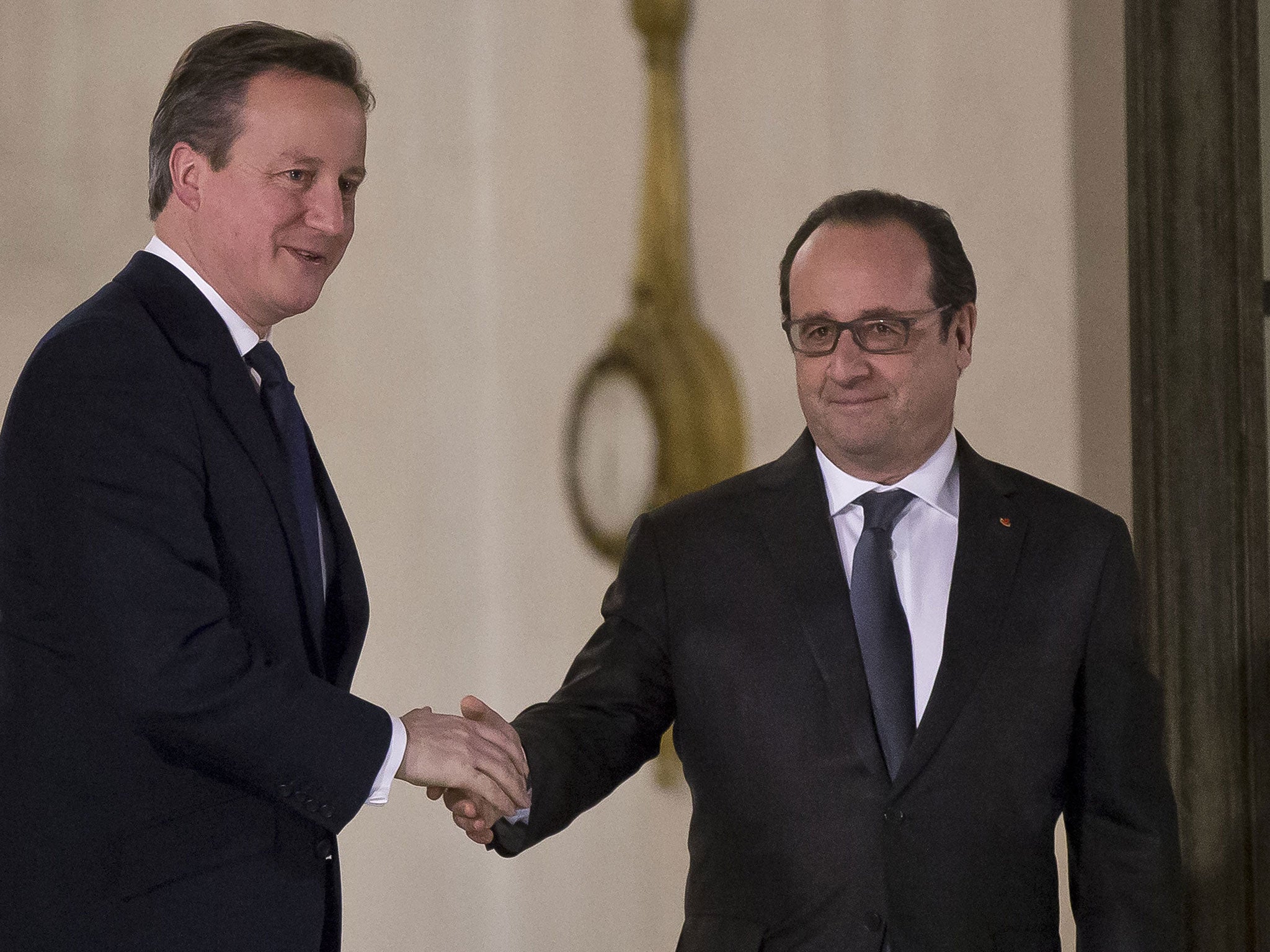 Downing Street said Mr Cameron and Mr Hollande had made 'good progress'