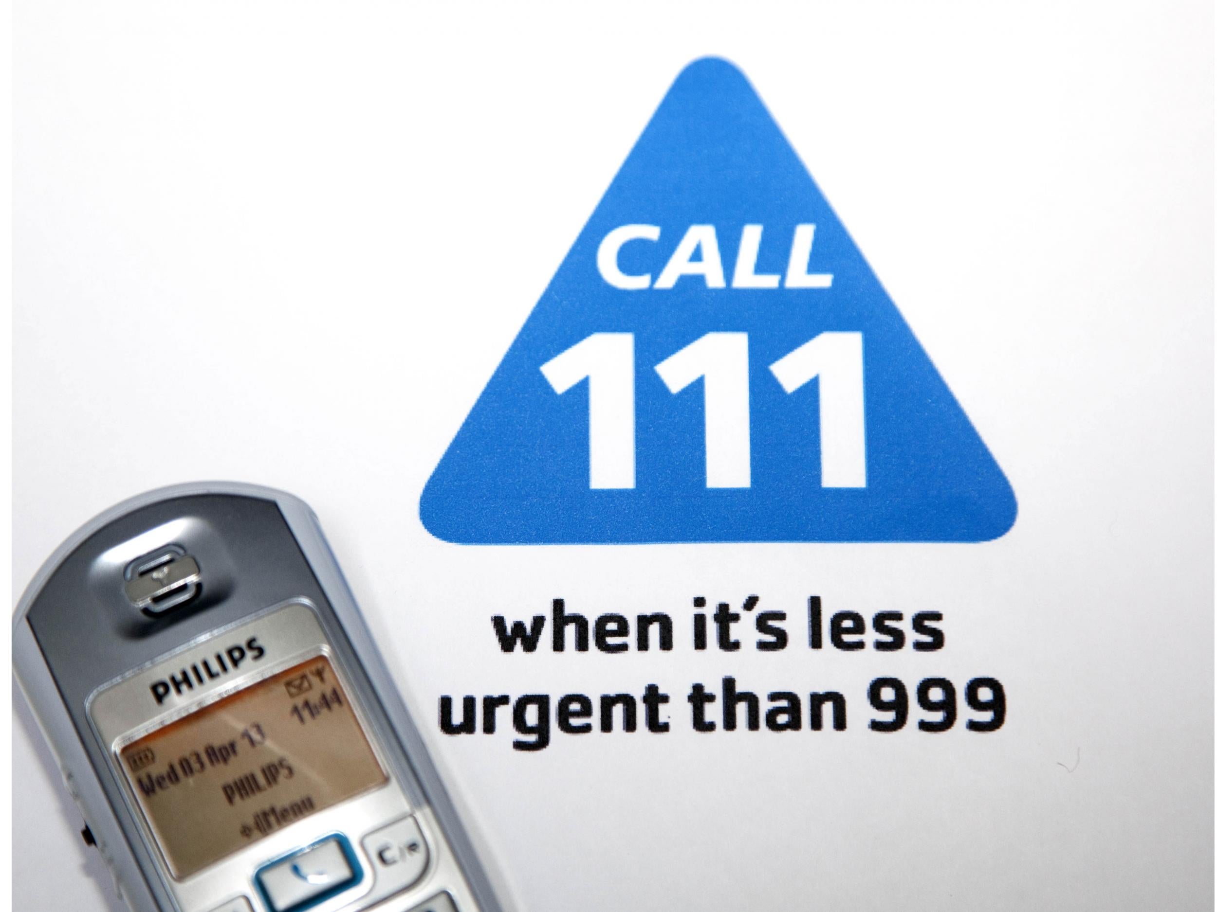 The NHS 111 number for non-emergency medical calls