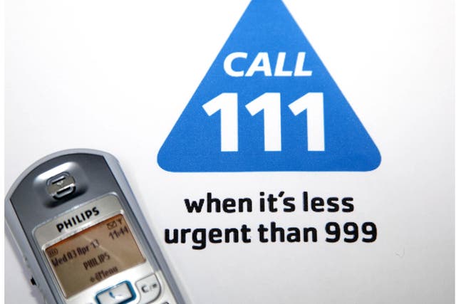 The NHS 111 number for non-emergency medical calls