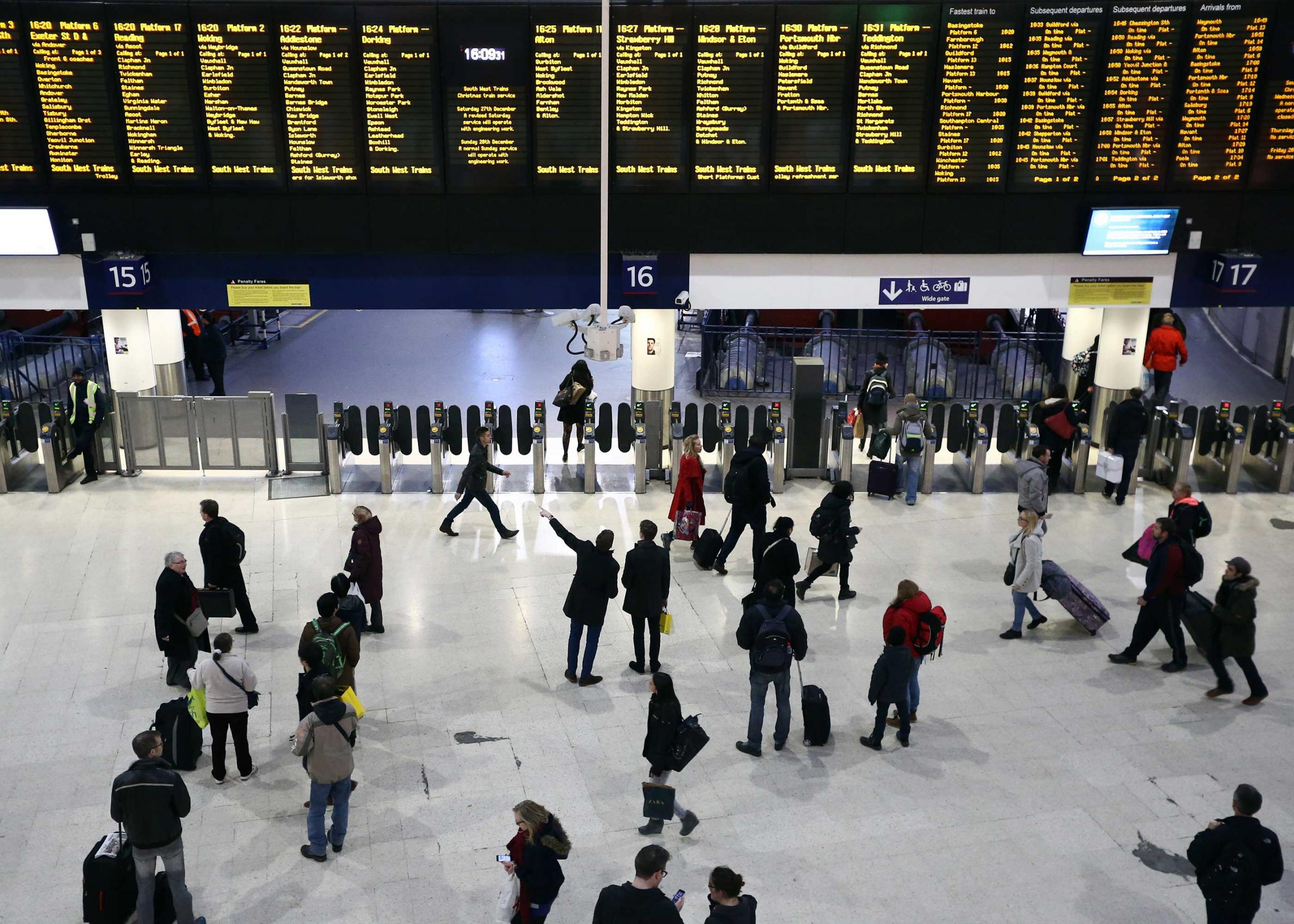 The alleged incident occurred at London's Waterloo station