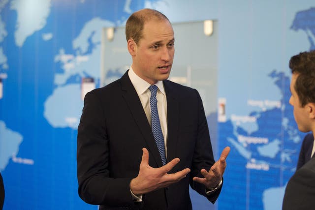 Prince Williams meets staff at the Foreign Office