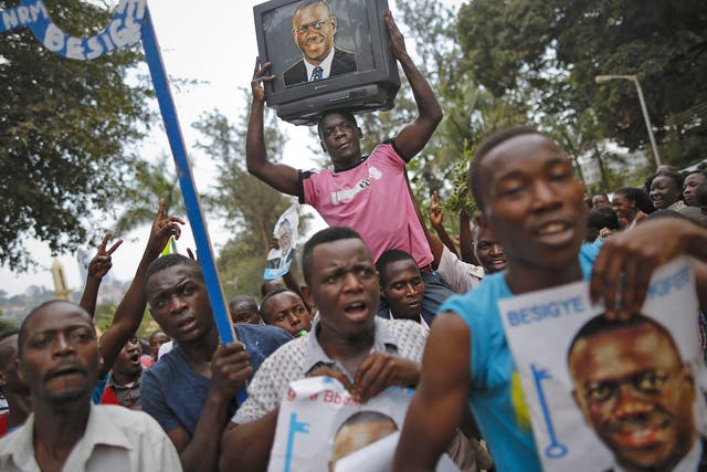 Kizza Besigye and his opposition party Forum for Democratic Change have attracted a groundswell of support in Uganda