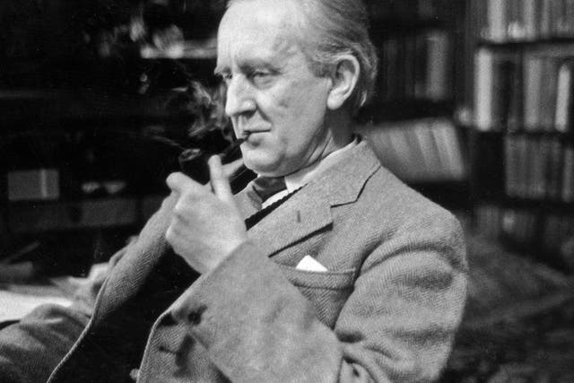 JRR Tolkien, pictured in his study at Merton College, Oxford, in 1955