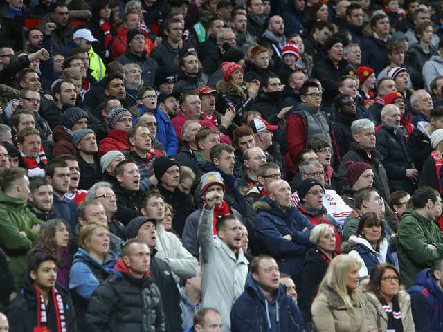 Manchester United supporters at Old Trafford