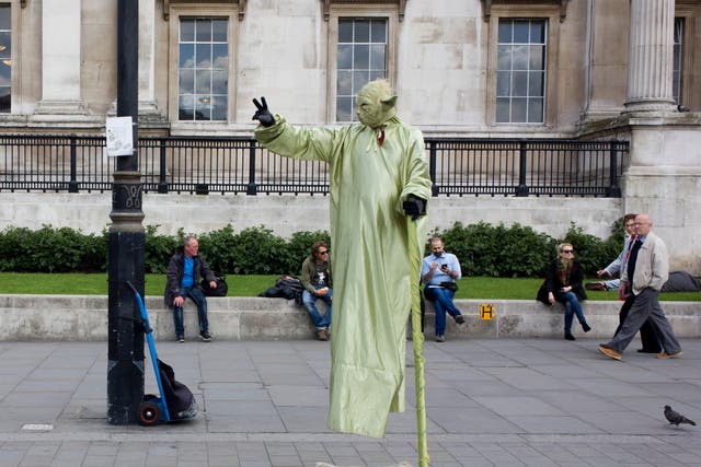 The National Gallery is under siege by street performers