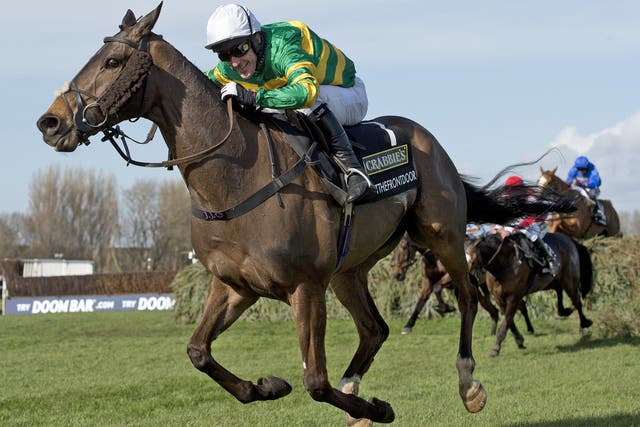 Tony McCoy likes the chance of Shutthefrontdoor, the horse he rode into fifth in last year’s National