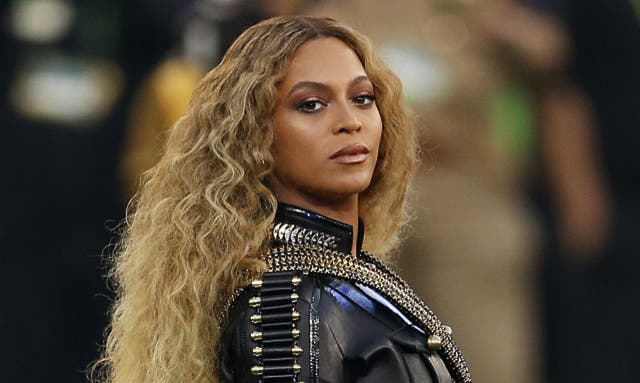Beyoncé performs at the Super Bowl 50 halftime show.