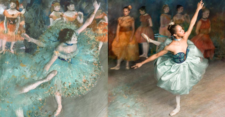 &#13;
Copeland recreates 'Swaying Dancer (Dancer in Green)' by Edgar Degas&#13;