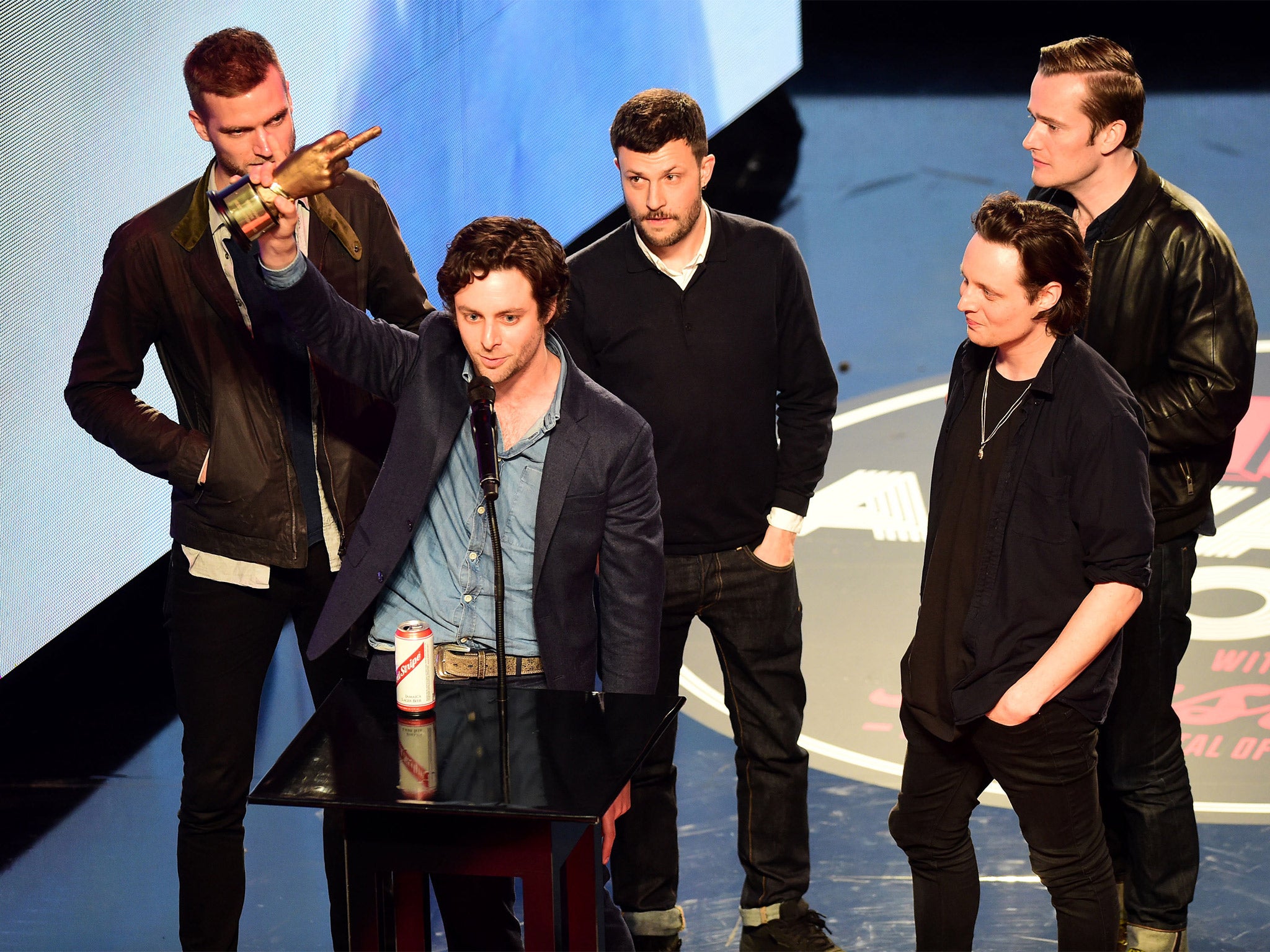 The Maccabees collect the Best British Band Award