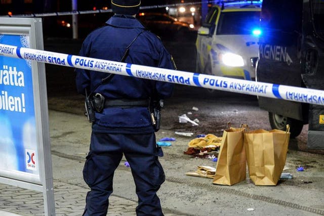 Swedish police say all the windows of the centre were blown out in the blast