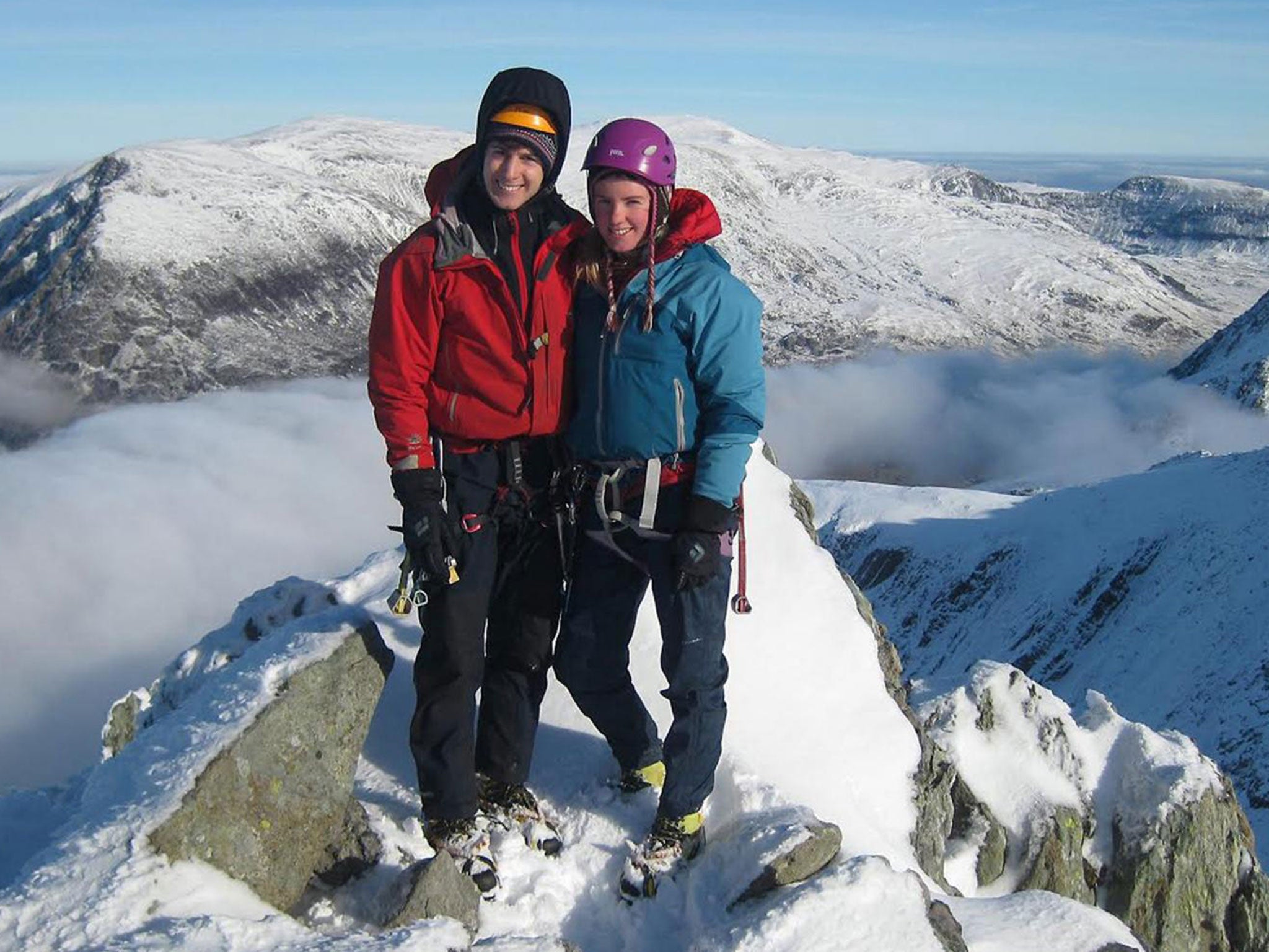 Rachel Slater and Tim Newton are missing after failing to return from a weekend climb