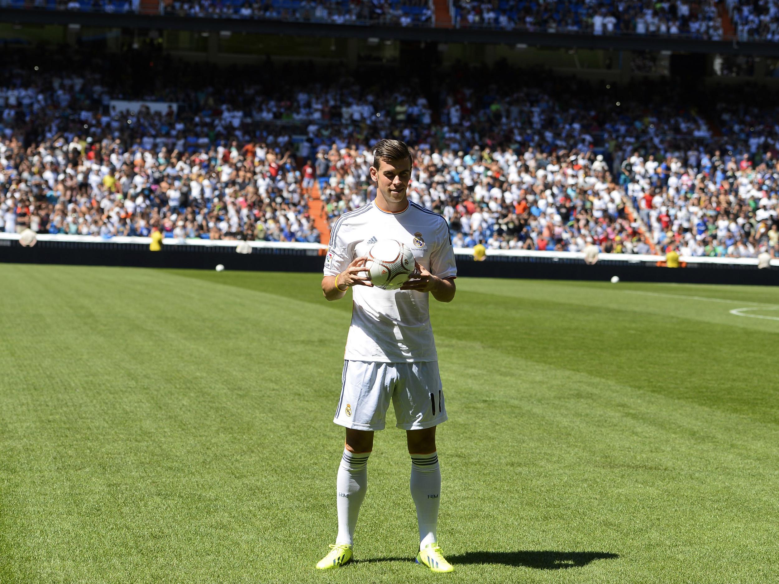 Gareth Bale is unveiled as a Real Madrid player in 2013