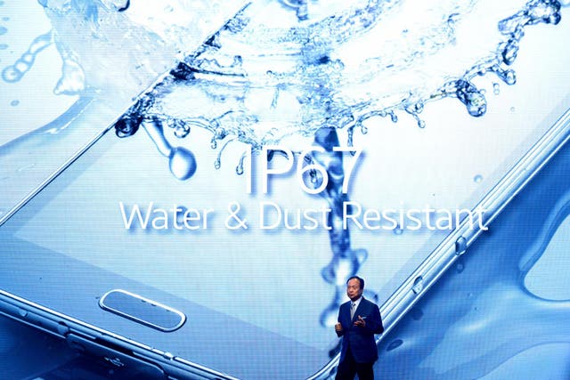The Galaxy S5, pictured, was water-resistant - it looks like the feature will be coming back with the S7