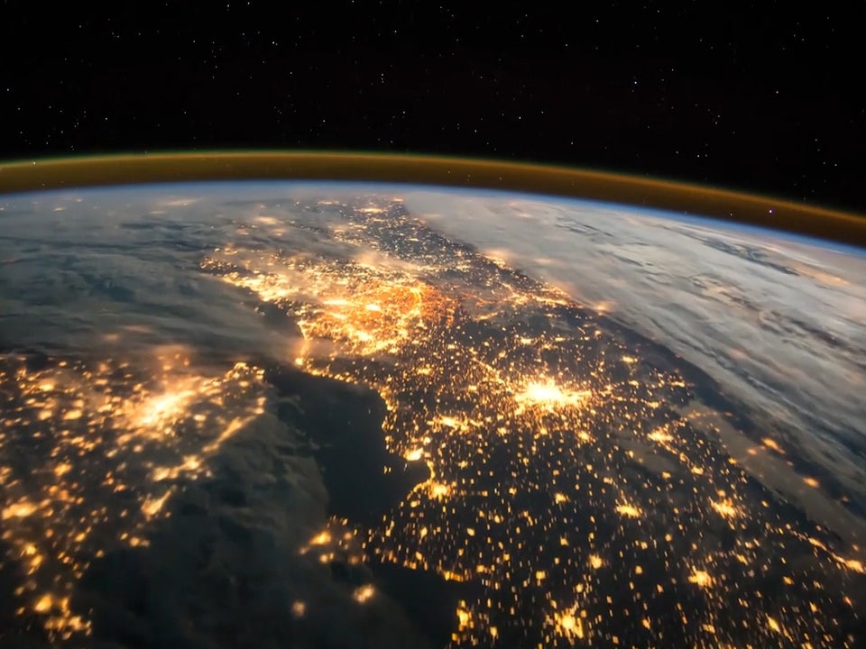 Tim Peake tweets incredible timelapse video from space that shows the UK and Europe lit up at night