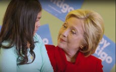 Hillary Clinton hugs sobbing girl whose parents might be deported