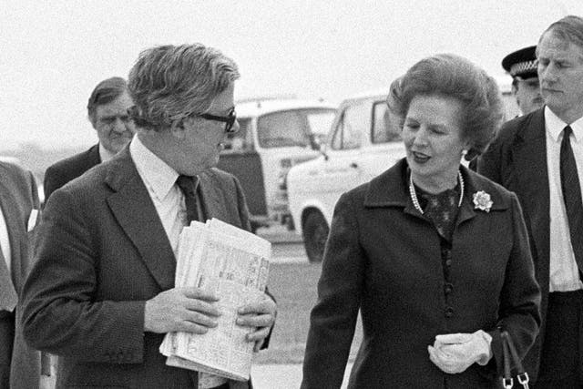 Margaret Thatcher in 1983 with Sir Geoffrey Howe, who warned the PM Britain was in grave danger of being seen as a ‘friend of apartheid’