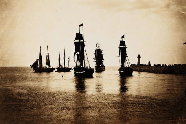 ‘Bateaux quittant le port du Havre’, 1856
