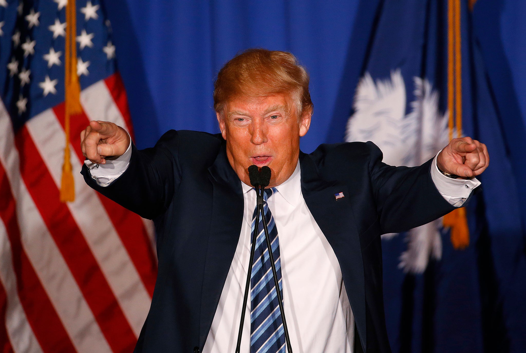 Donald Trump at a campaign stop in Gaffney, South Carolina