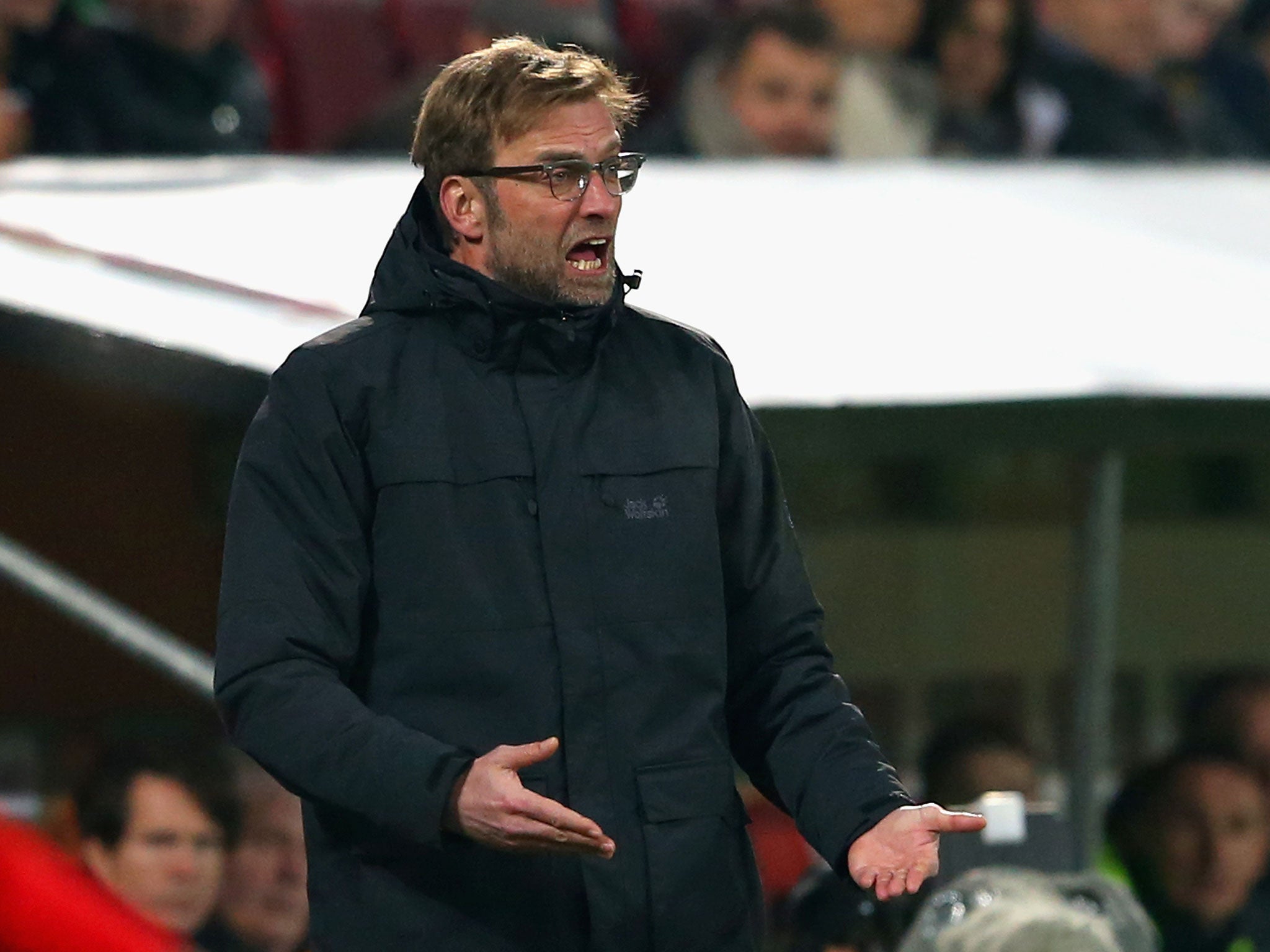 Liverpool manager Jurgen Klopp reacts during the Europa League draw with Fiorentina