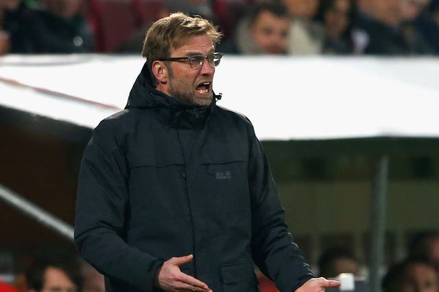 Liverpool manager Jurgen Klopp reacts on the touchline