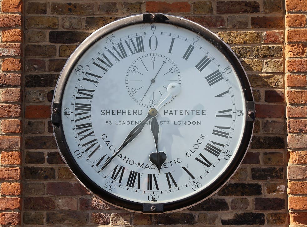 The Greenwich Shepherd Gate Clock at the Royal Observatory in Greenwich on March 26, 2012 in London, England