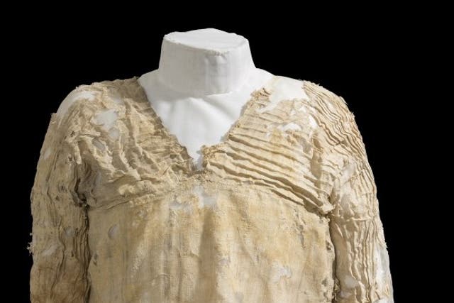 The garment is believed to have been made by a specialised craftsman for a wealthy person in ancient Egypt
