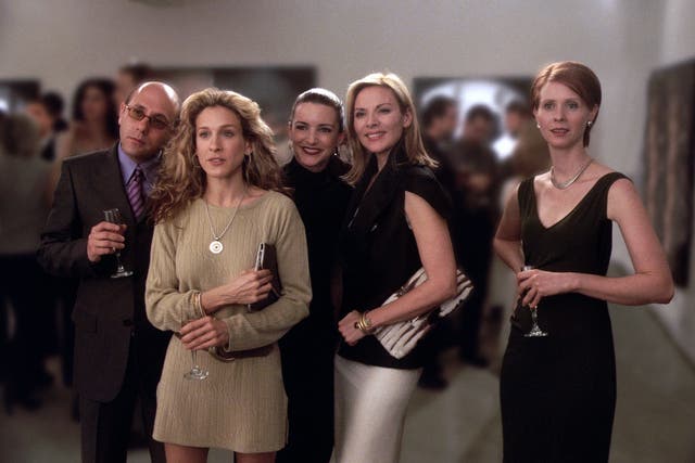 <p>Nixon (right) with (from left)?Willie Garson, Sarah Jessica Parker, Kristian Davis and?Kim Cattrall in the third season of HBO?comedy ‘Sex and the City’</p>