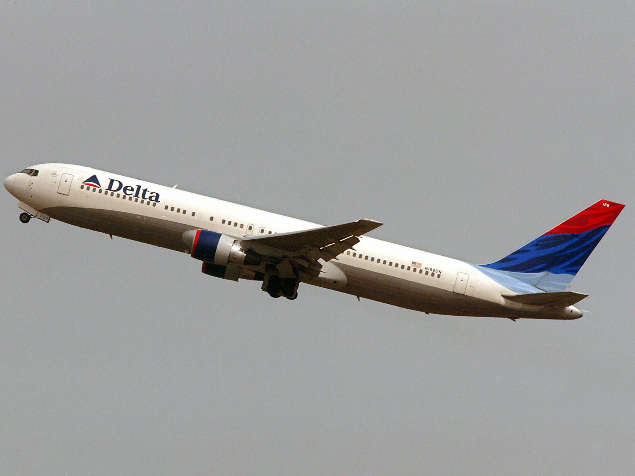 A Delta Boeing 767 commonly deployed on its European routes
