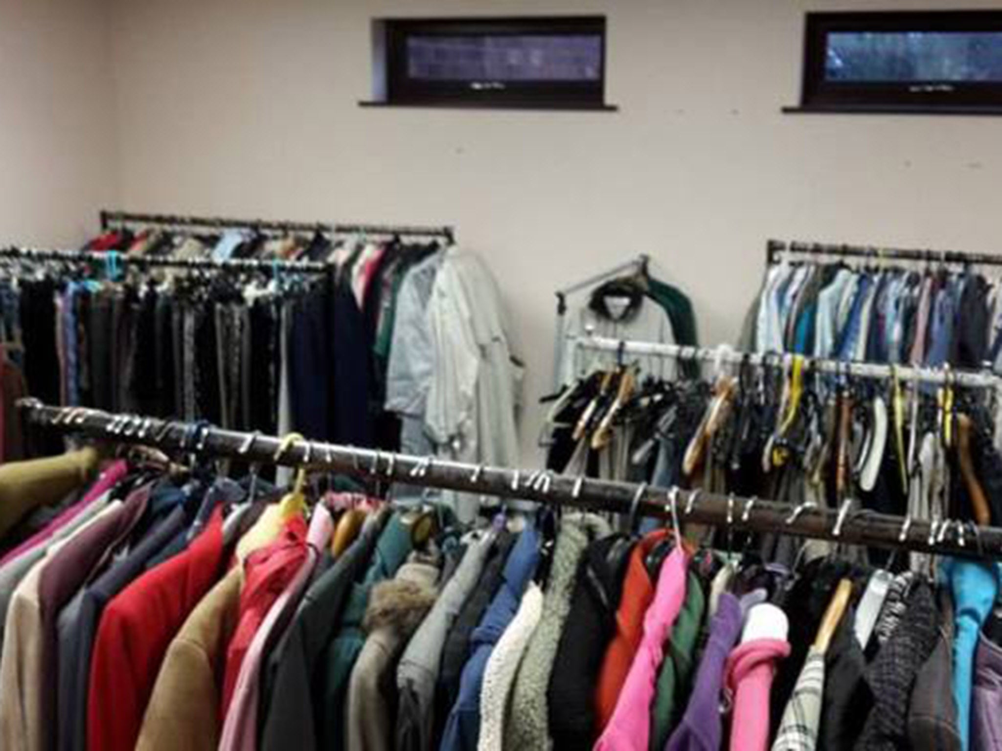Some of the clothing donated to Sharewear in Nottingham