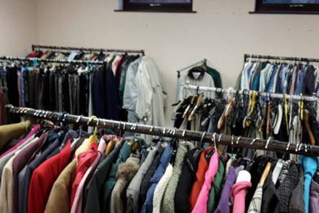 Some of the clothing donated to Sharewear in Nottingham