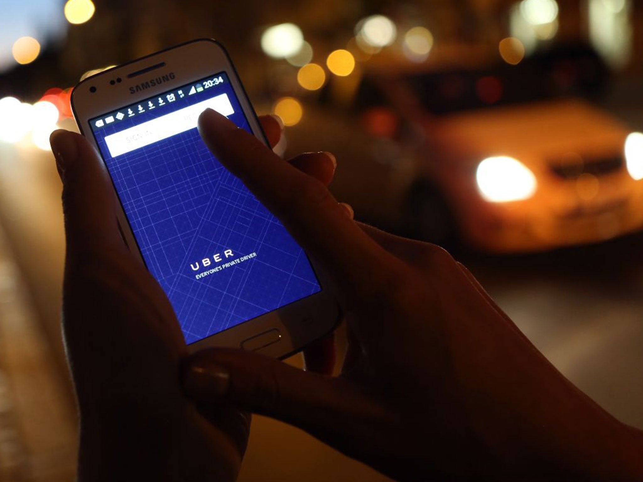 An Uber being hailed in Berlin. The company’s growth beyond Western countries has been harder to manage