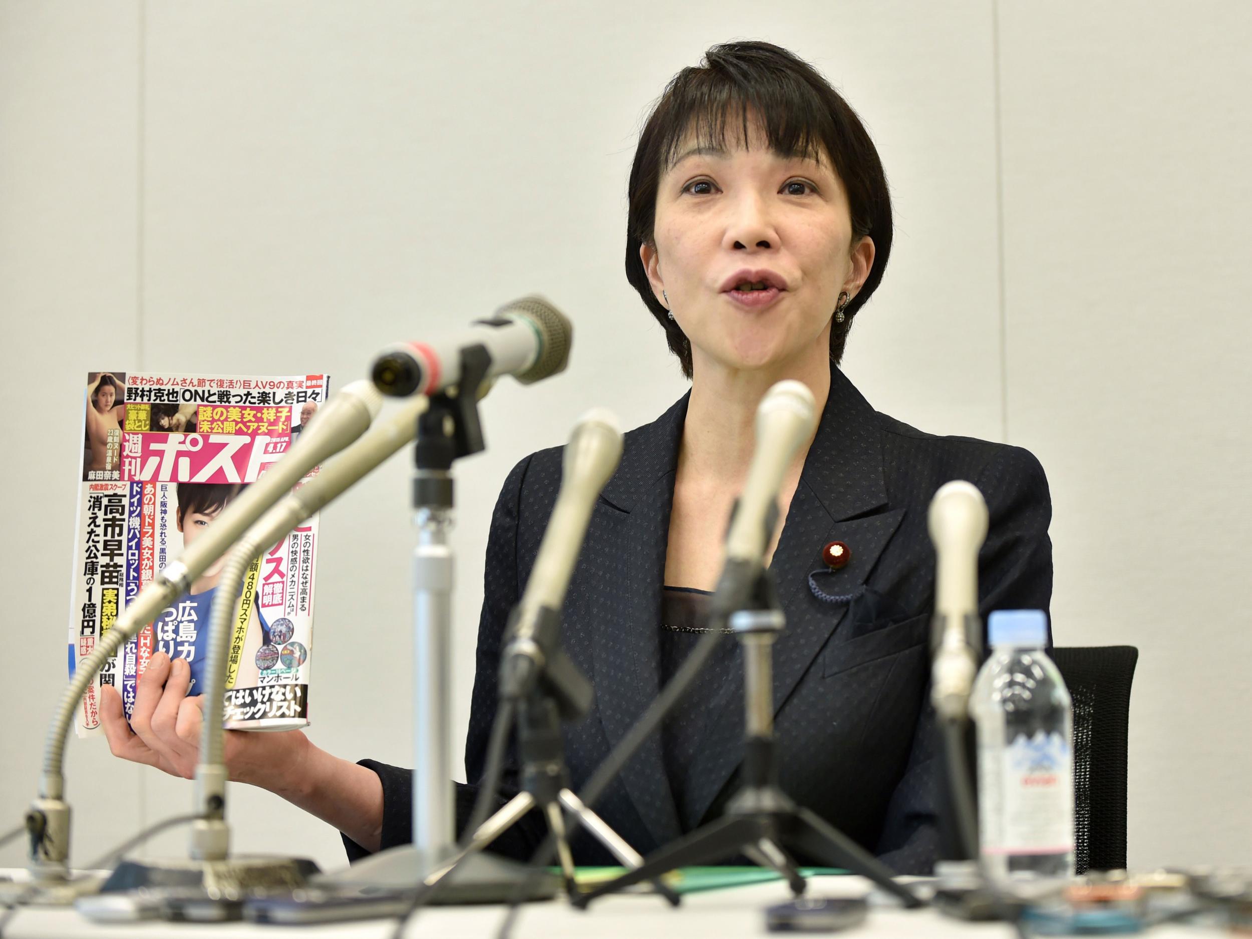 Japan's Internal Affairs and Communications Minister, Sanae Takaichi, who has said broadcasters could be forced to suspend operating if they continue to air programmes deemed politically biased.